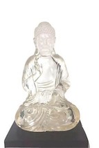 Vintage Lucite Sitting Buddha Statue – Elegance in Translucent Sculpture - £786.62 GBP