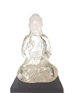 Vintage Lucite Sitting Buddha Statue – Elegance in Translucent Sculpture - £783.63 GBP