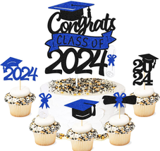Graduation Cupcake Toppers Congrats Grad Class of 2024 Cake Decoration for We Ar - £16.87 GBP