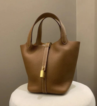 100% premium leather luxury designer bucket bag dupe - £71.12 GBP