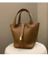 100% premium leather luxury designer bucket bag dupe - $89.00