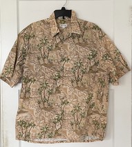 Hawaiian Style Shirt - Island Map and Floral  Print Pattern - Sz XL - £19.37 GBP