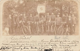 Tempelhof Allemagne 1898 Pmk ~ Groupe De Bicycle Pilotes~ Photo Fahhrad ... - £18.02 GBP