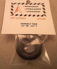 Scale Detail Accessories / Resin Asphalt Racing Tire - 17&quot; Wide X 32&quot; Tall - $3.00