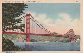 Vtg 1940&#39;s Golden Gate Bridge San Francisco California CA Postcard E06 - £13.36 GBP