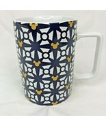 Mickey Mouse Mug Geometric Head Pattern Disney Navy Blue Gold Coffee Cup  - £11.67 GBP