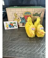 1973 JC Pennys Sesame Street Infant Size 0-2 Big Bird Slippers Original ... - $363.75 MXN