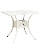  Garden Table White Cast Aluminum Standard Decorative Inlays - $341.49