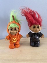 Russ Troll Dolls Halloween Pumpkin and Pilot Aviator 18499 18357 5&quot; Lot of 2 - £15.47 GBP