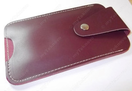 2x Brown Soft Leather Slip Pouch Case for HP 10c 11c HP 12c 12CP 15c 16c... - £19.33 GBP