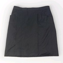Gerard Darel Wool Skirt Sz 46 Black Lined w/ Pockets Made in France Mino... - $25.99