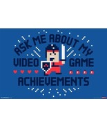 ASK ME ABOUT MY VIDEO GAME ACHIEVEMENTS ~ 22x34 Video Game Poster Snorg ... - £6.80 GBP