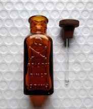 Antique Poison Medicine Brown Bottle Dauber Skull Crossbones TINCT Iodine K1 - £27.33 GBP