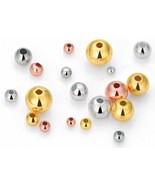 5 Pcs Genuine 925 Sterling Silver Silver/Gold Spacers Beads Findings 2mm... - $3.04 CAD+