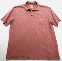 Mens Duluth Trading Co Longtail T Large L Short Sleeve Polo Shirt Red Sa... - $30.44