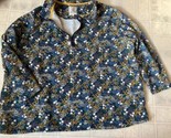 Joules 1/4 zip blue yellow floral print sweatshirt US 20 UK 24 Pip Print - $27.72