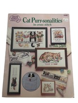 American School of Needlework Cat Purr-sonalities Cross Stitch Leaflet Kitty Pet - $3.99