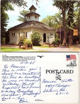 Massachusetts Old Deerfield Post Office Stamped 1985 St. Louis MO VTG Postcard - £7.39 GBP