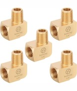 5Pcs 1/4” Brass Fittings 90 Degree Barstock Street Elbow 1/4&quot; NPT Male P... - €16,99 EUR