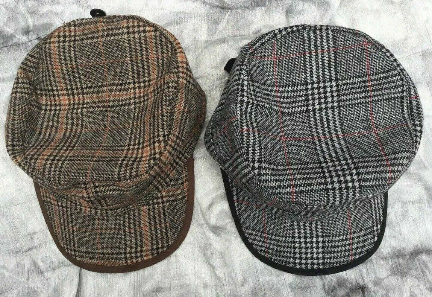unisex peaky blinders/Tweed check caps-adjustable sizing-wool-country style hat