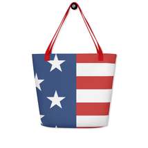 Autumn LeAnn Designs® | Large Tote Bag, American Flag - £29.81 GBP