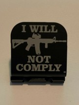 AR-15 I Will Not Comply Laser Etched Aluminum Hat Clip Brim-it - £9.40 GBP