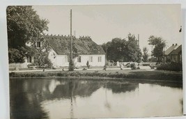 Rppc Denmark Home Houses Ond Stone Garden Monument c1917 Postcard L8 - £13.54 GBP