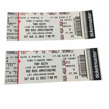 Toby Keith Concert Ticket Stubs Lot of (2) Red Rock Ampitheatre Las Vega... - $50.45