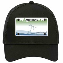 Michigan Peninsulas State Blank Novelty Black Mesh License Plate Hat - £23.17 GBP