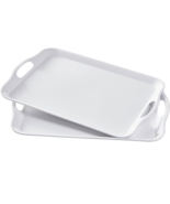 Blue Boat 16.5 x 11.5 Rectangular Melamine Serving Tray Set of 2 Floral,... - $335.03 MXN