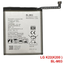 For Lg K22+ Plus Lm-K200Z Lm-K200Qm 11.55Wh Replacement Battery 1Ipc 5/58/71 - £23.17 GBP