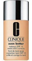 Clinique Even Better Makeup SPF 15 Evens &amp; Corrects #WN 64 Butterscotch ... - $22.88