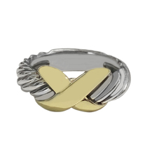 David Yurman Crossover Silver &amp; Gold Ring  - $475.00