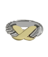David Yurman Crossover Silver &amp; Gold Ring  - £378.57 GBP