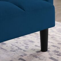 Velvet Futon Couch Convertible Sofa Bed - Tufted Design for Apartments - $386.80 CAD