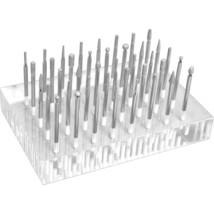 Bur Stand &amp; 40 Diamond Coated Burs Lapidary Rotary Jewelers Tools - £11.82 GBP