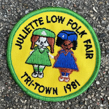 Juliette Low Folk Fair Tri-Town 1981 Girl Scout Patch - £5.31 GBP