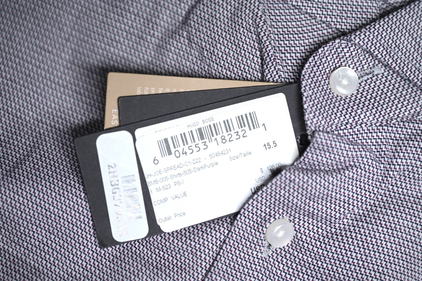 Hugo Boss Herren Joe Spread Easy Iron Regular Fit Stretch Baumwoll Hemd 44 17,5 Item image 7