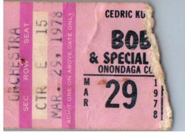 Bob Seger Silver Bullet Band Ticket Stub March 29 1978 Syracuse New York - £27.23 GBP