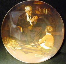 KNOWLES COLLECTIBLE PLATE &#39;THE TYCOON&#39; NORMAN ROCKWELL 1982 NMB - £3.12 GBP