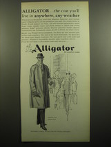 1960 Alligator Finest Spun Gabardine Coat Advertisement - $14.99