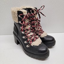 Universal Thread Boots Women SIZE 7 Aubrie Platform Black Faux Leather A... - $333.88 MXN