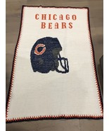 Handmade Vintage NFL Chicago Bears Crochet Knit Blanket  One Of A Kind 6... - $2,239.95 MXN