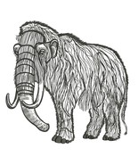 Woolly mammoth machine embroidery design – instant download - $6.77 CAD