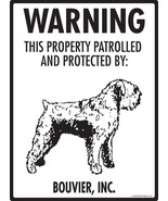 Warning! Bouvier - Property Protected and Beware Aluminum Dog Sign - 9&quot; ... - $18.95