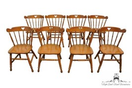 Set of 8 TELL CITY Solid Hard Rock Maple Colonial Early American Dining Side ... - £2,862.62 GBP