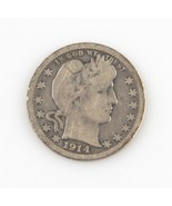 1914-S 25 ¢ Barber Quarts G + État, Naturel Couleur, Complet Jantes VG Obv - €143,52 EUR