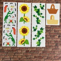 Mrs. Grossman&#39;s Lot Picnic Flowers Bug Insect Sunflower Ivy Stickers Man... - £8.17 GBP