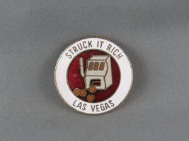 Vintage Tourist Pin - Las Vegas Strike it Rich - Inlaid PIn  - £11.79 GBP