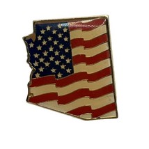 Arizona State American Flag United States USA Patriotic Enamel Lapel Hat... - $7.95